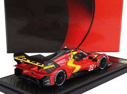 FERRARI - 499P 3,0 L TURBO V6 TEAM FERRARI AF CORSE N 50 ÉDITION LANCEMENT 2022 - ROUGE JAUNE NOIR