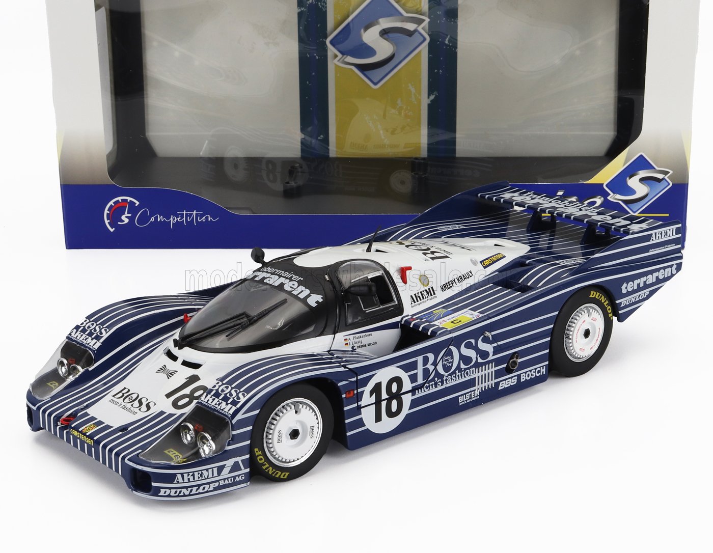 PORSCHE - 956L 2,6 L TWIN TURBO TEAM OBERMAIER RACING BOSS N 18 24h LE MANS 1983 JURGEN LAESSIG - ALEX PLANKENHORN - DESIRE WILSON - NOIR ET BLANC - Vroomi