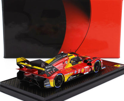 FERRARI - 499P 3,0 L TURBO V6 ÉQUIPE FERRARI AF CORSE N 51 3e 24 HEURES DU MANS 2024 ALESSANDRO PIER GUIDI - JAMES CALADO - ANTONIO GIOVINAZZI - ROUGE JAUNE NOIR