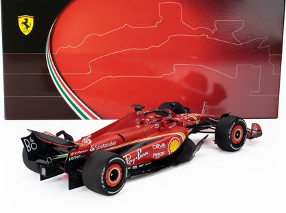 FERRARI - F1  SF-24 ÉQUIPE SCUDERIA FERRARI N° 16 2e GP D'AUSTRALIE 2024 CHARLES LECLERC - EMBALLAGE EN POLYFOAM - ROUGE NOIR