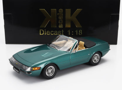 Modèle réduit de voiture décapotable classique Green à l'échelle 1:18, disponible dès maintenant chez Vroomi.