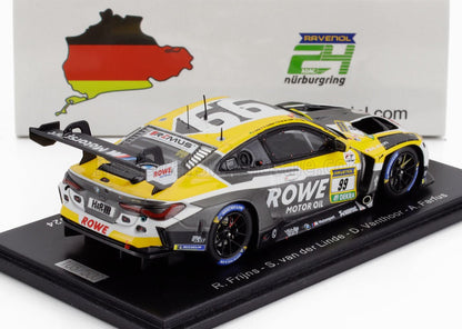 Modèle réduit BMW M4 GT3 avec livrée ROWE Motor Oil, édition spéciale 24 heures du Nürburgring, proposé sur Vroomi
