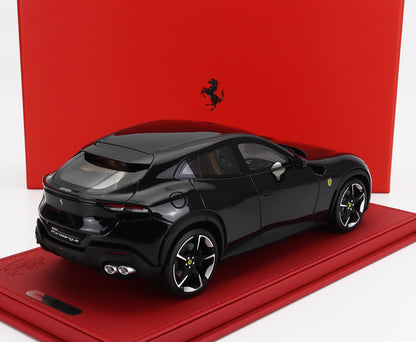 FERRARI - SUV PUROSANGUE 2022 - AVEC VITRINE - NERO PUROSANGUE - NOIR MÉTALLISÉ