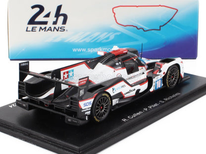 Modèle réduit de voiture de course des 24 Heures du Mans sur socle avec logos des sponsors, proposé par Vroomi.