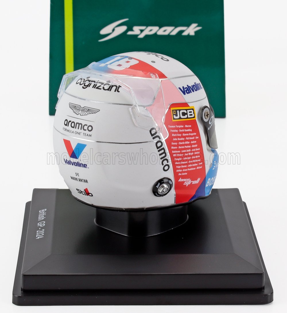 CASQUE BELL | CASQUE CASCO F1 LANCE STROLL TEAM ARAMCO COGNIZANT ASTON MARTIN N 18 BRITISH GP 2024
