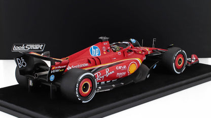FERRARI - F1 SF-24 TEAM SCUDERIA FERRARI N 16 WINNER ITALY MONZA GP 2024 CHARLES LECLERC - CON VETRINA - WITH SHOWCASE - RED WHITE YELLOW