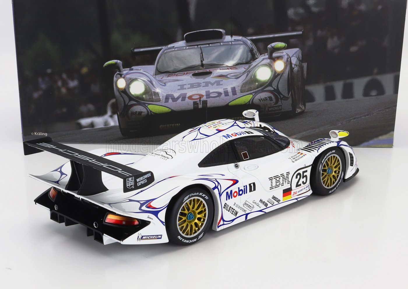 PORSCHE | 911 GT1-98 3.2L TURBO TEAM PORSCHE AG MOBIL-1 N 25 2nd 24h LE MANS 1998 UWE ALZEN - JORG MULLER - BOB WOLLEK