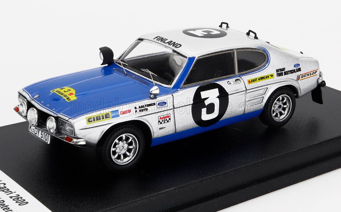 FORD ENGLAND - CAPRI 2600 (night version) N 3 RALLY EAST AFRICAN SAFARI 1970 RAUNO AALTONEN - PETER HUTH - GREY MET BLUE
