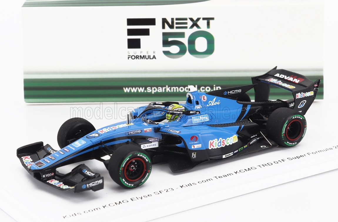 DALLARA | SF23 TRD 01F TEAM KIDS COM KCMG CAYMAN N 8 SUPER FORMULA SEASON 2024 NIREI FUKUZUMI | LIGHT BLUE BLACK