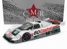 Castrol Jaguar race car model with number 60 and Dunlop tires, Classic Model Replicars background, sold on Vroomi
