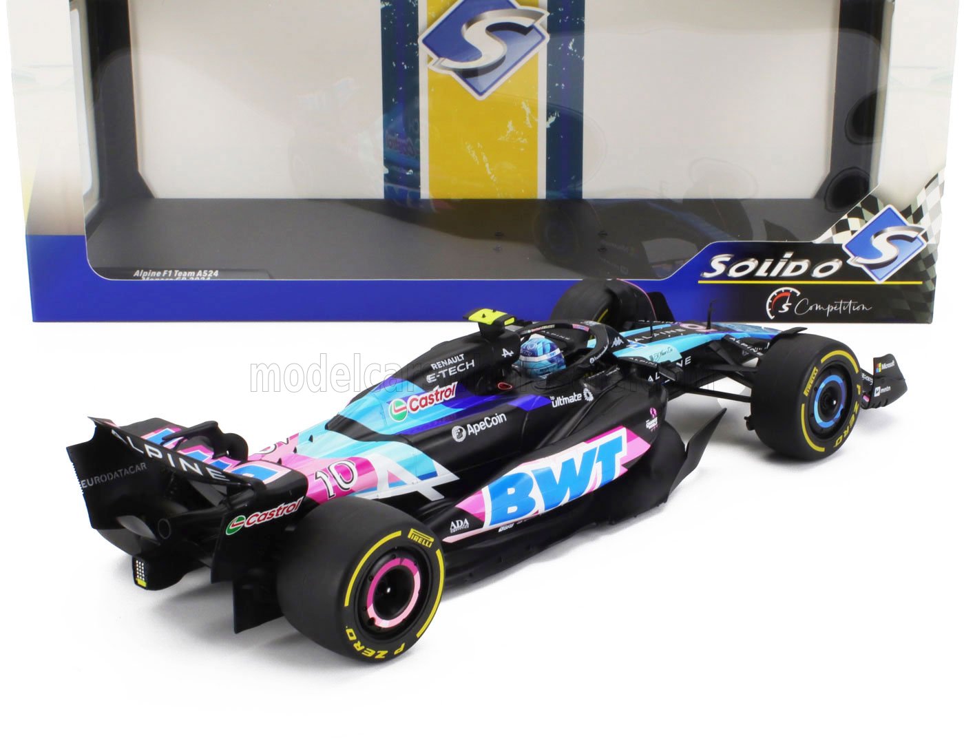 ALPINE  F1 A524 TEAM BWT ALPINE 10 GP DE MONACO 2024 PIERRE GASLY - NOIR BLEU ROSE - Vroomi