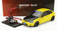 HONDA - CIVIC EK9 TYPE R SPOON AVEC MOTEUR ET ACCESSOIRES 1999 - JAUNE NOIR CARBONE