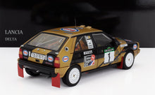 LANCIA - DELTA HF INTEGRALE 4WD TEAM ESSO N 1 VAINQUEUR RALLYE PIANCAVALLO 1987 FABRIZIO TABATON - LUCIANO TEDESCHINI - BLACK GOLD