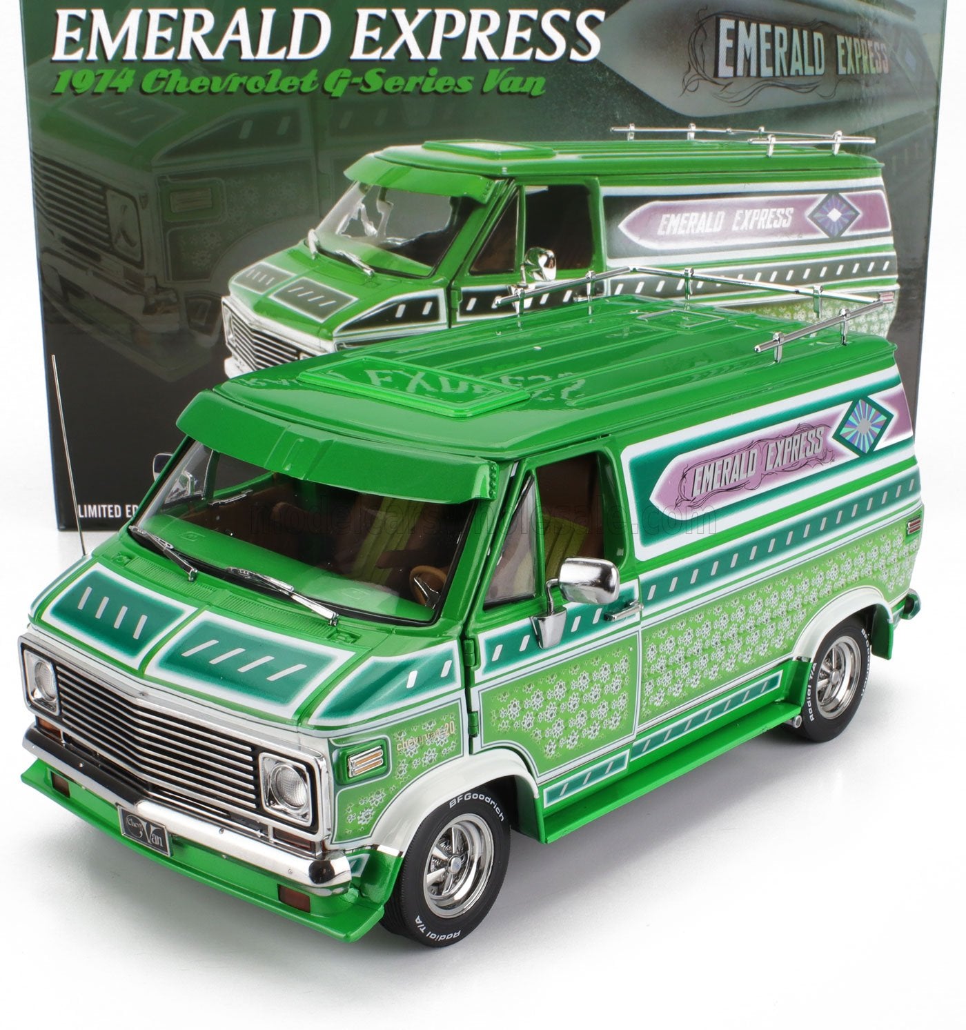 CHEVROLET - FOURGONNETTE SÉRIE G EMERALD EXPRESS 1974 - VERT MÉTALLISÉ - Vroomi