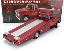 DODGE - RAMPE DE CHARGEMENT POUR CAMION D-300 TRANSPORTEUR DE VOITURES MAZMANIAN RACING 1970 - ROUGE - Vroomi