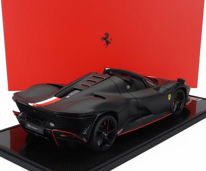 FERRARI | DAYTONA SP3 SERIE ICONA OPEN ROOF PRINCIPATO DI MONACO LIVERY N 16 PERSONAL CAR CHARLES LECLERC 2022 - CON VETRINA - WITH SHOWCASE