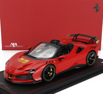 FERRARI - SF90 XX STRADALE SPIDER 2024 - CON VETRINA - WITH SHOWCASE - ROSSO SCUDERIA - RED YELLOW BLACK