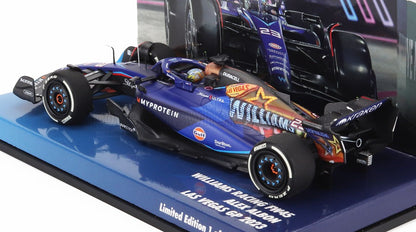 Modèle réduit Williams Racing FW45 2023 Las Vegas GP par Alex Albon, édition limitée, désormais disponible sur Vroomi