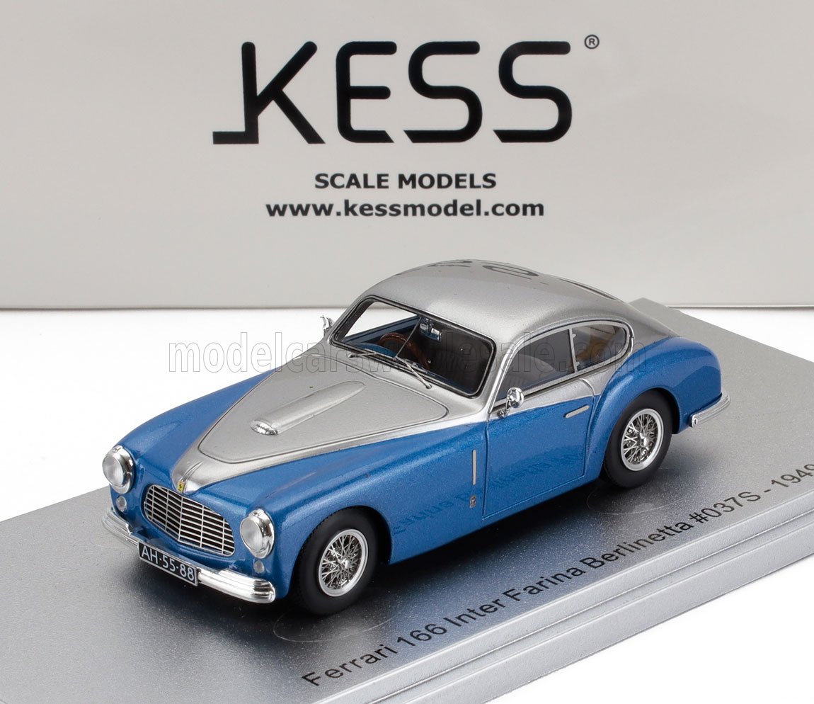 FERRARI - 166 s/n.037S INTER FARINA BERLINETTA 1949 - BLUE SILVER - Vroomi