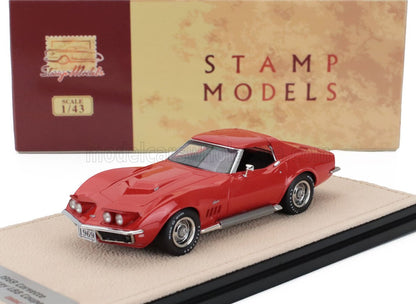 CHEVROLET - CORVETTE L88 COUPÉ 1969 - TOIT FERMÉ - PHARES OUVERTS - ROUGE - Vroomi