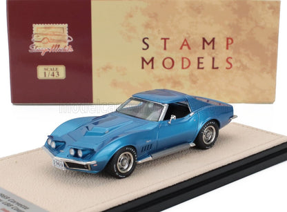 CHEVROLET - CORVETTE L88 COUPÉ 1969 - TOIT FERMÉ - PHARES OUVERTS - BLEU LEMANS MET - Vroomi