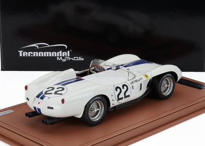 FERRARI - 250TR 3,0 L V12 PONTOON FENDER TESTAROSSA SPIDER TEAM ED HUGUS N 22 24 h LE MANS 1958 ED HUGUS - RAY ERNIE ERICKSON - BLANC BLEU