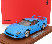 FERRARI - F40 1987 - CON VETRINA - AVEC VITRINE - AZZURRO - LIGHT BLUE