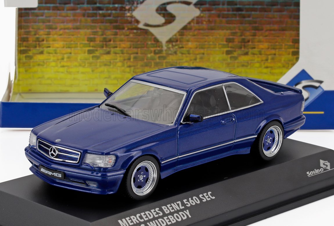 MERCEDES BENZ - CLASSE S 560SEC AMG (C126) CARROSSERIE LARGE 1990 - BLEU PERLE - Vroomi