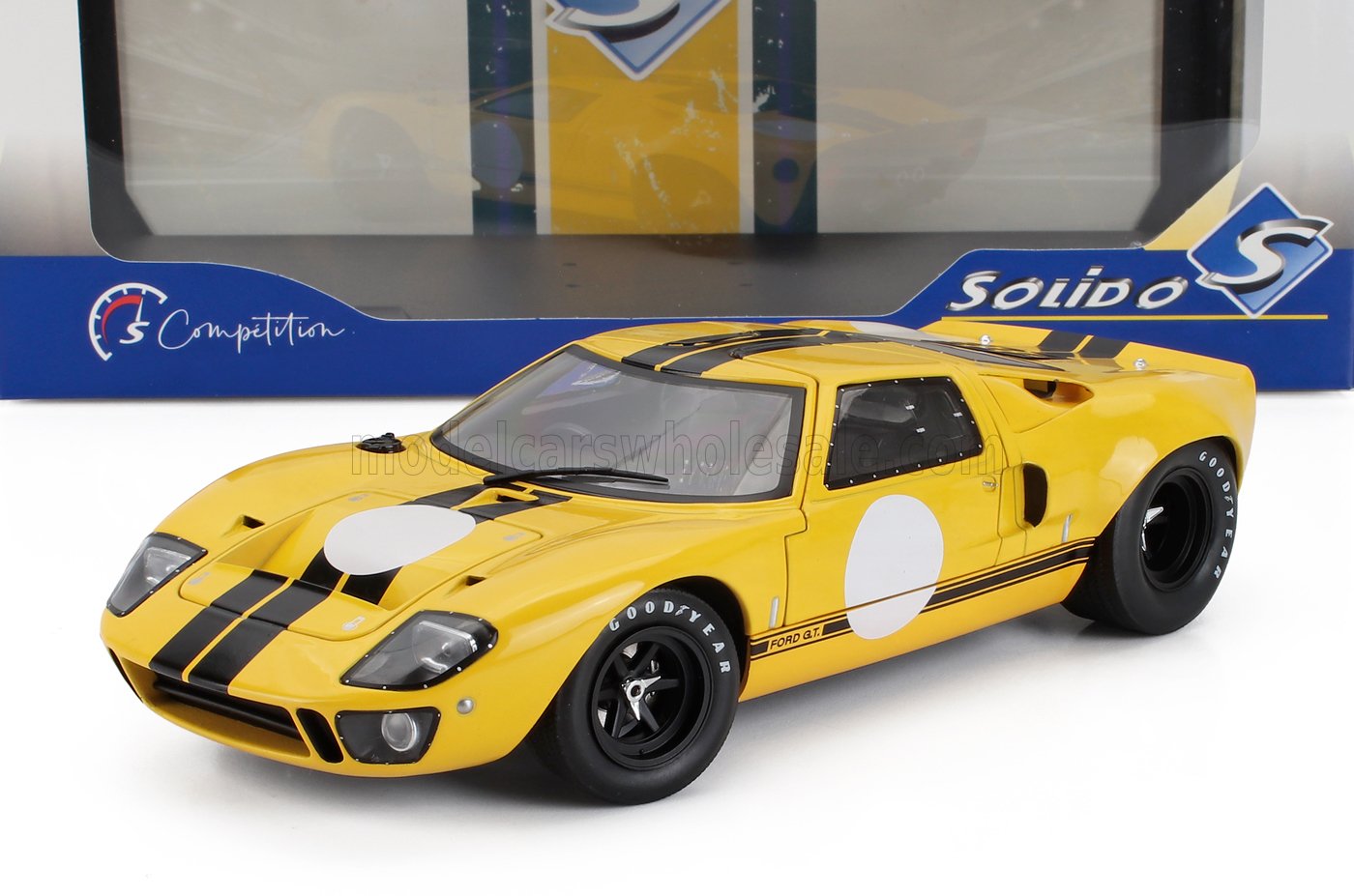 FORD - GT40 MKI N 0 RACING 1968 - JAUNE NOIR - Vroomi