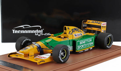 BENETTON - F1 B192 FORD N 20 VOITURE D'ESSAI À SILVERSTONE SAISON 1992 PERRY McCARTHY - JAUNE VERT - Vroomi
