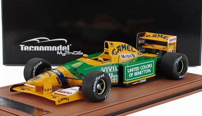 BENETTON - F1 B192 FORD N 19 VAINQUEUR DU GRAND PRIX DE BELGIQUE À SPA EN 1992 MICHAEL SCHUMACHER - JAUNE VERT - Vroomi