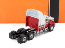 Cabine de camion miniature moulée sous pression rouge et blanche, échelle 1/18, disponible chez Vroomi pour les collectionneurs.