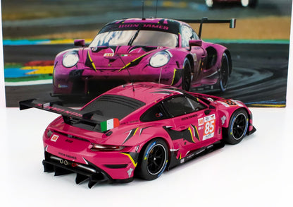 PORSCHE - 911 991-2 RSR-19 4.2L TEAM IRON DAMES N 85 24h LE MANS 2023 SARAH BOVY - RAHEL FREY - MICHELLE GATTING - FUCSIA