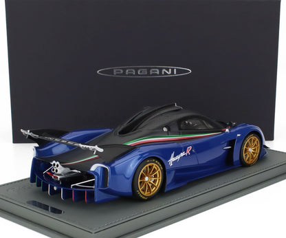 PAGANI - HUAYRA R 2021 - AVEC VITRINE - BLU FRANCIA - BLEU MAT NOIR