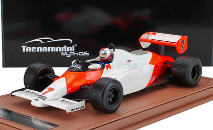 Modèle réduit de la McLaren MP4/6 du Grand Prix de Monaco 1991, blanc et rouge, disponible sur Vroomi.