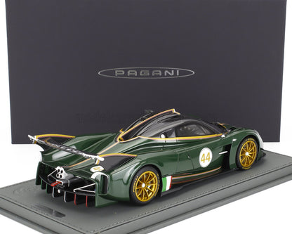 PAGANI - HUAYRA R N 44 RACING 2021 - AVEC VITRINE - VERDE SMERALDO - CARBONE VERT