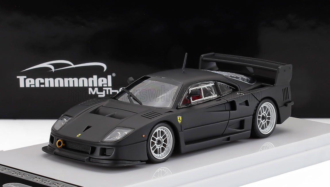 Modèle réduit de voiture Ferrari F40 noir mat de 1995 par Tecnomodel , disponible chez Vroomi.
