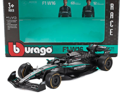 MERCEDES GP -  F1  W16 TEAM AMG PETRONAS MOTORSPORT N 63 SAISON 2025 GEORGE RUSSELL - NOIR ARGENT VERT