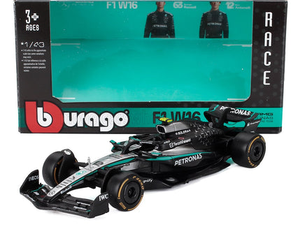 MERCEDES GP -  F1  W16 TEAM AMG PETRONAS MOTORSPORT N 12 SAISON 2025 ANDREA KIMI ANTONELLI - NOIR ARGENT VERT