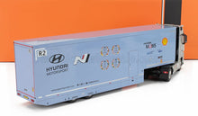 Hyundai Motorsport R2 racing team transporter truck model with sponsor logos, offered on Vroomi