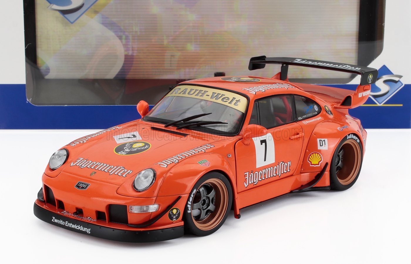 PORSCHE - 911 993 JAGERMEISTER RWB BODYKIT COUPÉ N 7 RACING 2020 - ORANGE - Vroomi