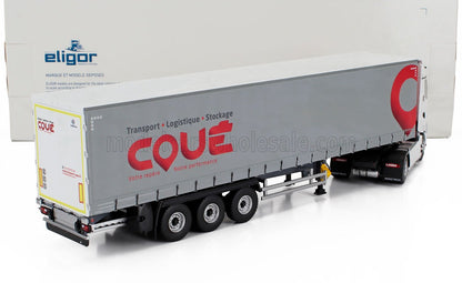 RENAULT - CAMION T-HIGH TELONATO COUE TRANSPORTS 2023 - BLANC GRIS - Vroomi