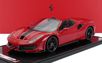 FERRARI - 488 PISTA SPIDER 2018 - AVEC VITRINE - ROSSO CORSA - ROUGE