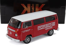 VOLKSWAGEN - MINIBUS T2b PORSCHE RENNDIENST STUTTGART ZUFFENHAUSEN 1972 - AVEC JANTES FUCHS - ROUGE BLANC