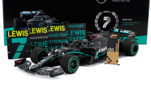 MERCEDES GP - F1  W11 EQ PERFORMANCE TEAM AMG PETRONAS MOTORSPORT N 44 (AVEC PNEUS PLUIE USÉS ET PIT BOARD - 7 FOIS CHAMPION DU MONDE) VAINQUEUR DU GP DE TURQUIE 2020 LEWIS HAMILTON - NOIR VERT