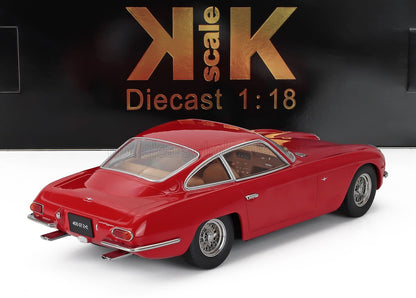 Modèle réduit rouge à l'échelle 1:18 d'une voiture classique 400 GT 2+2 avec des roues à rayons détaillées, disponible chez Vroomi.