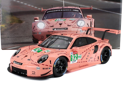 PORSCHE - 911 991 RSR TEAM PORSCHE GT N 92 VAINQUEUR LMGTE PRO PINK PIG TRIBUTE 24h LE MANS 2018 MICHEAL CHRISTENSEN - KEVIN ESTRE - LAURENS VANTHOOR - ROSE - Vroomi