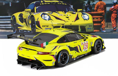 PORSCHE - 911 991-2 RSR-19 4,2 L TEAM IRON LYNX N 60 24 h LE MANS 2023 MATTEO CRESSONI - ALESSIO PICARIELLO - CLAUDIO SCHIAVONI - JAUNE