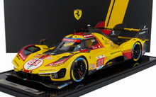 FERRARI - 499P 3.0L TURBO V6 TEAM AF CORSE N  83 24h LE MANS 2024 ROBERT KUBICA - ROBERT SHWARTZMAN - YIFEI YE - CON VETRINA - AVEC VITRINE - JAUNE ROUGE