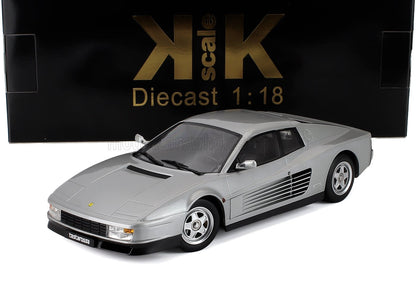 Modèle réduit Ferrari Testarossa en métal moulé sous pression à l'échelle 1:18, réplique de collection, disponible chez Vroomi